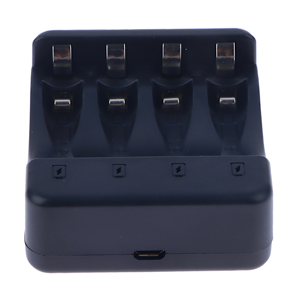 4-slot Smart Ni-Zn batteriopladerindikator Ladekabel Sma Black