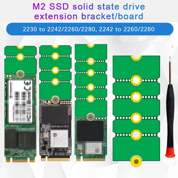 NGFF M.2 SSD-adapterkort 2242 til 2280 2230 til 2280 Overførsel Ca C