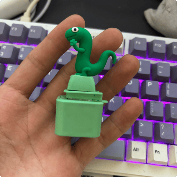 Kreativt Får Lyd Lys Nøglering Trykbar Fidget Legetøj Nøglering A4