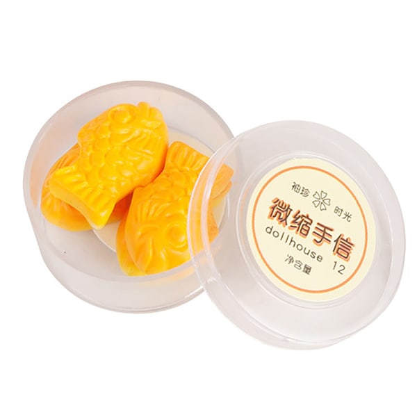 1:12 Dockhus Miniatyr Mooncake Bean Paste Pai W/Box Kök E