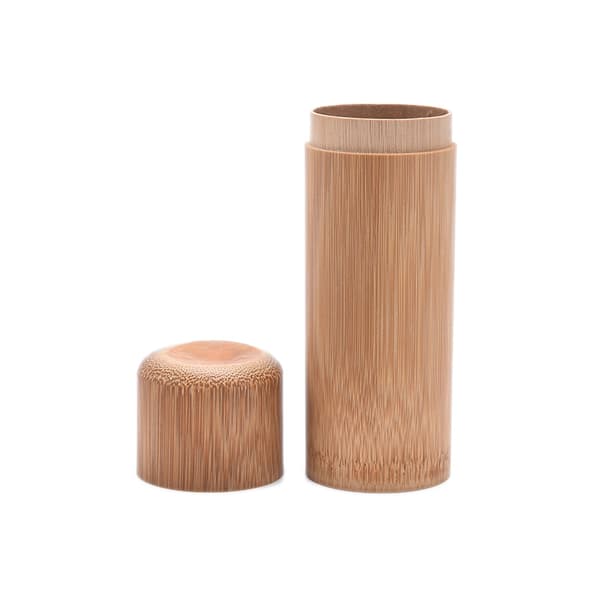 Håndlaget Bamboo Tea Canister Spice Caddy Oppbevaringsboks Organizer