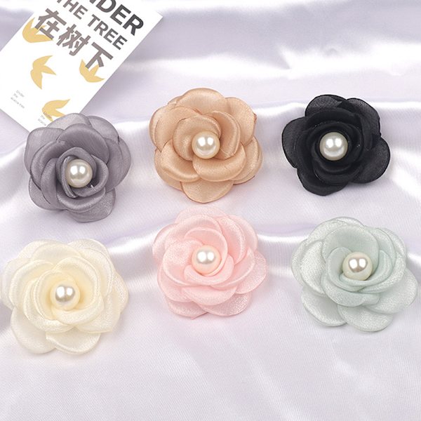 1 Stk 5cm Mesh Gaze Blomster For DIY Bryllupsfest Klær Sko Gray