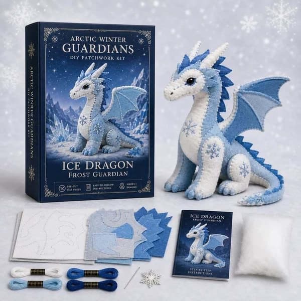 Arctic Winter Guardians DIY lappeteppe-sett 3D utstoppede dyr Pr A7