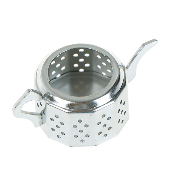 e Rustfritt stål tekanne Te-infuser Krydderdrikkesil Herba