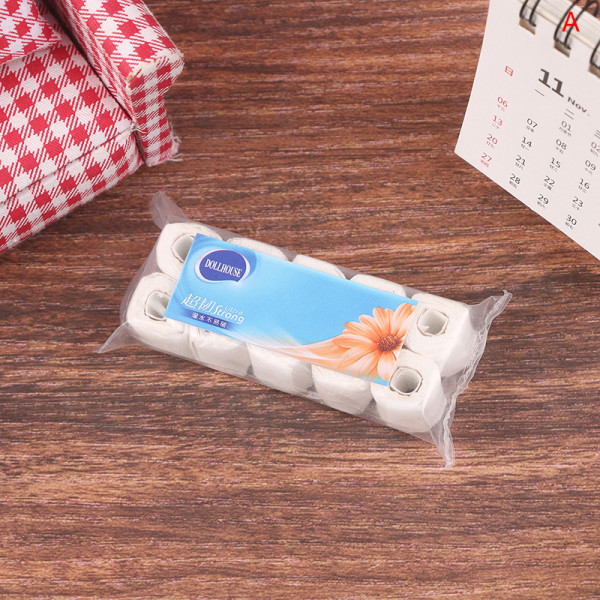 1:12 Dukkehus Miniatyrpapirhåndklerull Modellrull med vev A