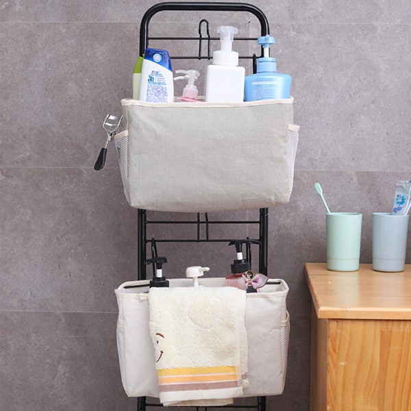 Caddy Hanging Organizer Oppbevaringspose ved sengen for køyeseng og sovesal R Gray
