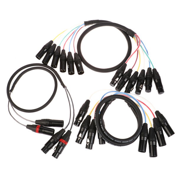 2 4 6-kanals 3-pins XLR-kabel hanne til hunner balansert eller utvidelse A