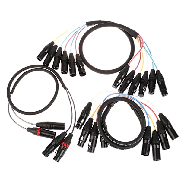 2 4 6 kanals 3-stifts XLR-kabel hane till hona Balanserad o förlängning C