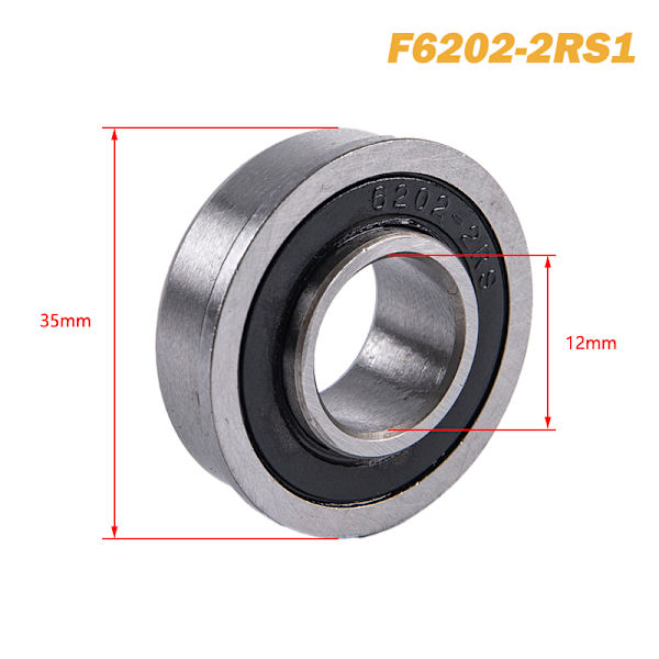 F6202-2RS laippa ABEC-1 syväurainen puutarhavaunun pallotiiviste Wh F6202-2RS1