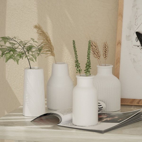 DIY Vase Blomsterpotte Gips Limform Tredimensjonal Vase Si A3