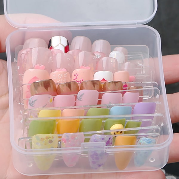 False Nail Tips Nail Art Förvaringsbox Container Tom Nails Tips B