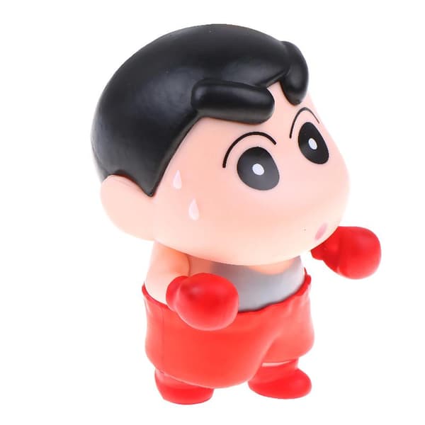 Crayon Boxing Dolls Figurer Skrivebordsornamenter Bilinstrumentbræt D
