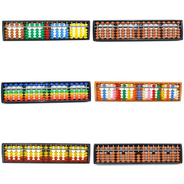 1 stk. 17-cifret søjle Abacus Soroban Abacus matematik tælleværktøj A6