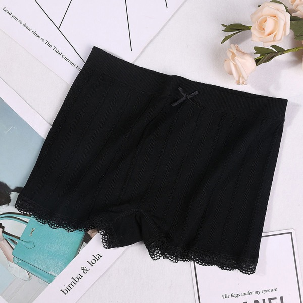 Korte bukser Kvinder Sexede Seamless Shorts med blonder Sikkerhedsbukser til Dr Black