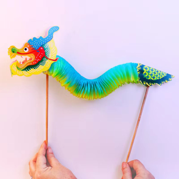 DIY Paper Dragon Nyår DIY tredimensionell dragblomma A1