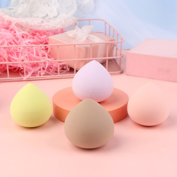 1 st Svamppuff Baby Cosmetic Soft Plush Powder Puffs Mini Puff Nude