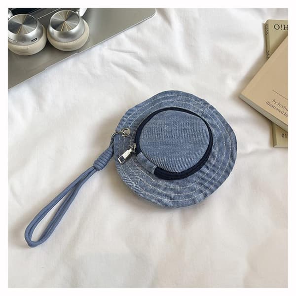 Denim Mini Hat Formet Pung Bærbar Pengepung e Nyhedshoved A4