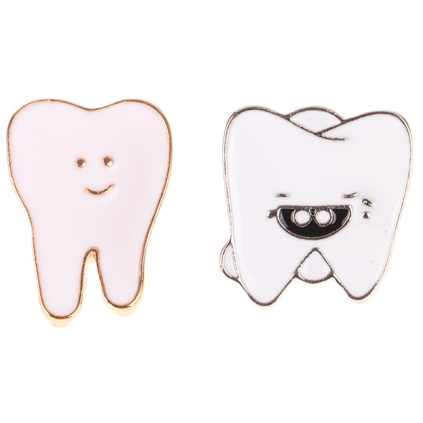 Tegneserie Tooth Shape Brosje Pin Nurse Lapel Classic Badge Pins A1