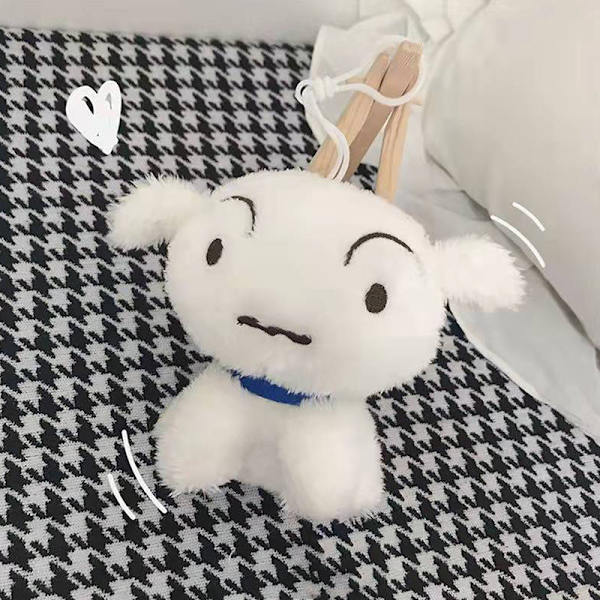 10cm Crayon Shinchan avaimenperä Shiro White Dog Opiskelijareppu