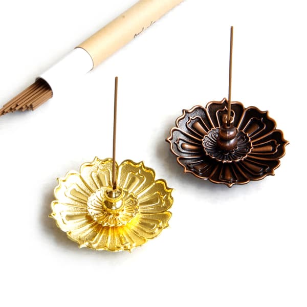 Legering røkelsesbrenner pinneholder buddhisme Lotus Line røkelse D