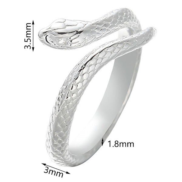 Creative Snake Ring Muoti Eläinsormus Avaava Tail Rin