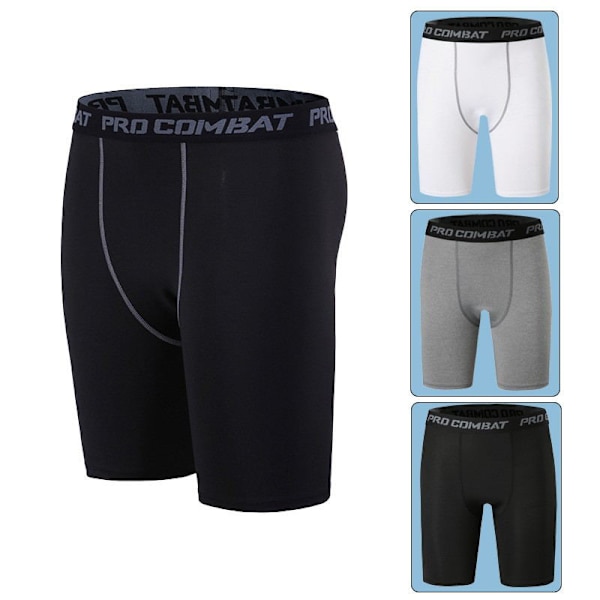 Sport fitness byxor herr löpning sport tight resår quick-d black S