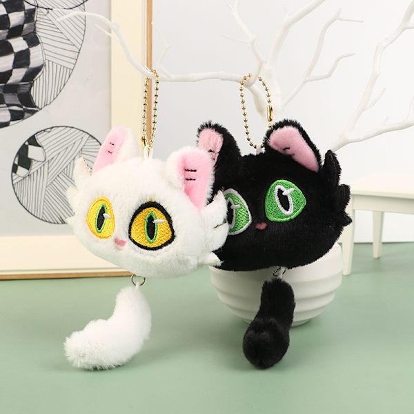e Cat Pehmolelu Suzume no Tojimari Anime Doll Riipus avaimenperä White