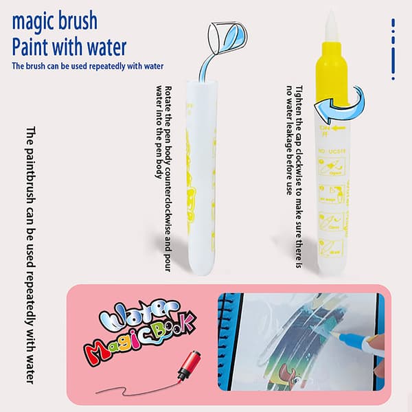 Vattenmålarbok DIY magic ritböcker Baby Early Educatio A2 Sea