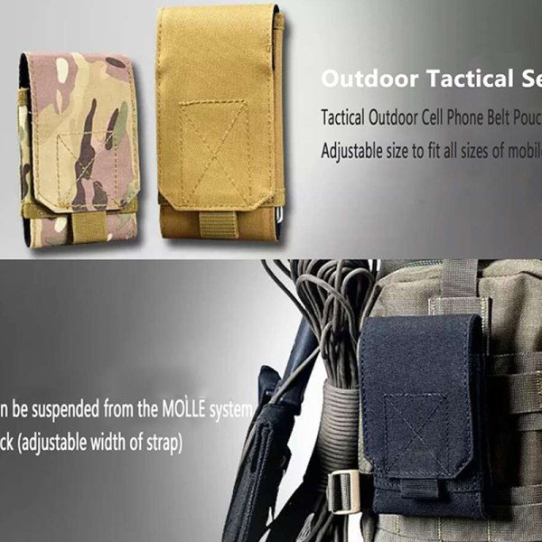 Ulkonaamiointilaukku Tactical Military Mobile Phone Bag Sport color C