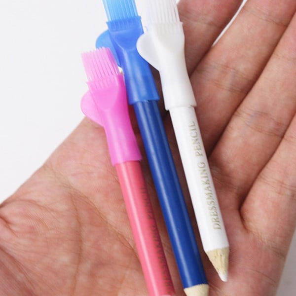 3 stk Skreddere krittpenn blyant med børste for dressmakere DIY Cr