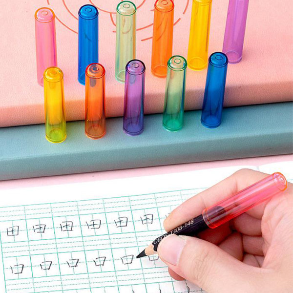 24/50 stk. e Pencil Cap Hylse Cover Extender Plastic Protector S 24Pcs StyleC