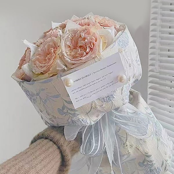 10 kpl Pyöreä Kukkakimppu Stereotyyppi Kraft Paper Flowers Rose Pakkaus 10pcs