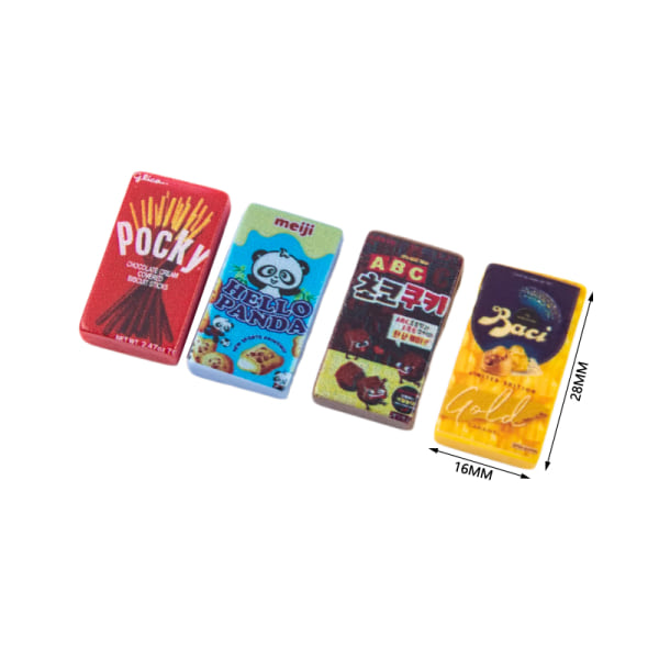 5st 1/6 skala miniatyr dockhus Choklad Snacks Mini Play A4