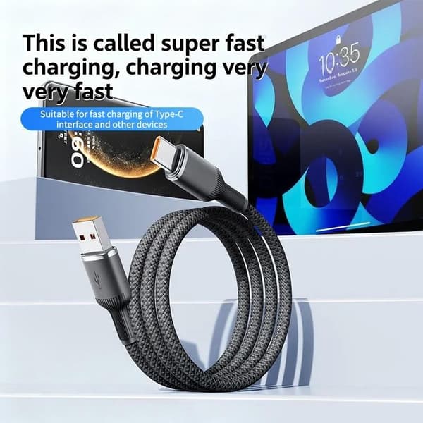 USB till Typ C-kabel för snabbladdning till Android-telefonladdare A3