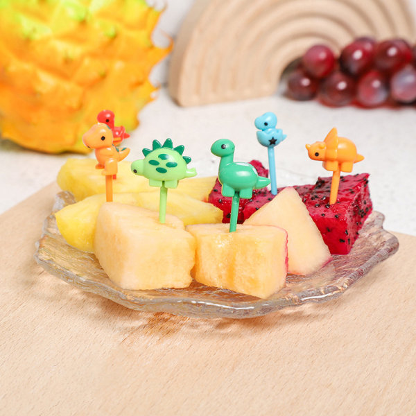 Mini Kids s Animal Fruit Picks Forks Skole lunsjboks tilbehør