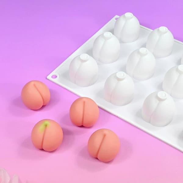 Frukt Honung Persika Silikon Mousse Mandel Tårtform Tårtdekor A2