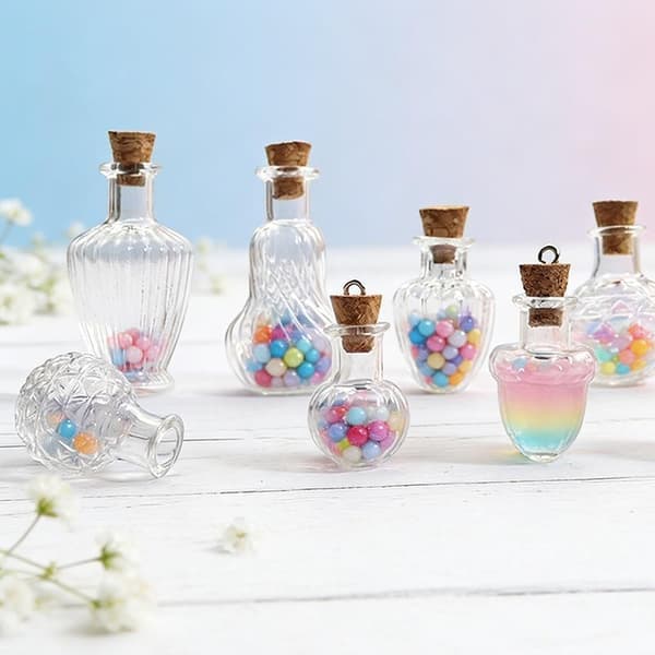 Dockhus Miniatyr Glasvas Dekoration Glashantverk DIY Arom A2