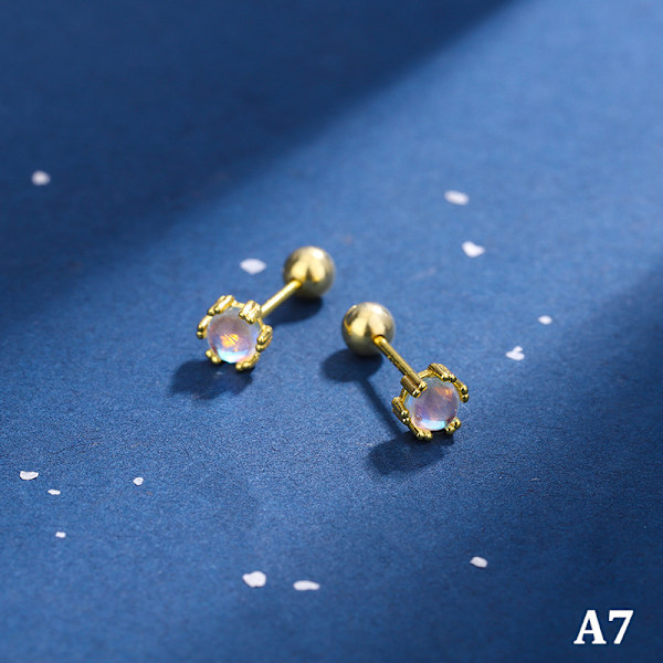 1 par örhängen Crystal Ear Stud Rostfritt stål Helix Ear A7