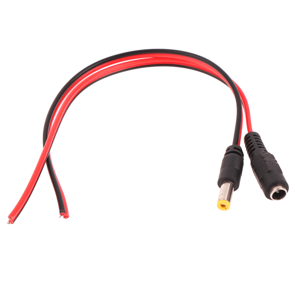 5 STK DC Strøm Hann Hunne Kabel 12V Plugg DC Adapter Kabel Plugg B