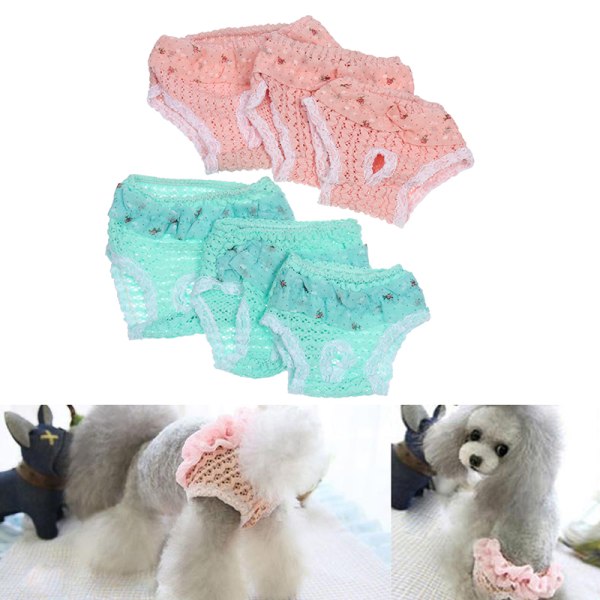 1 Stk Hundeble Fysiologiske Bukser Sanitetstrusser Vaskbare Fe Pink L