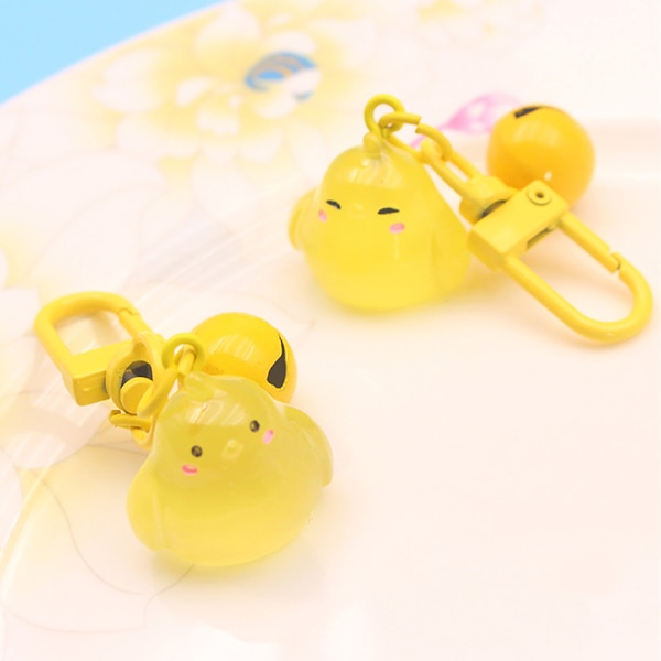 Luminous Peace Chicken Key Chain Cartoon Animal Pendant Nøglering A