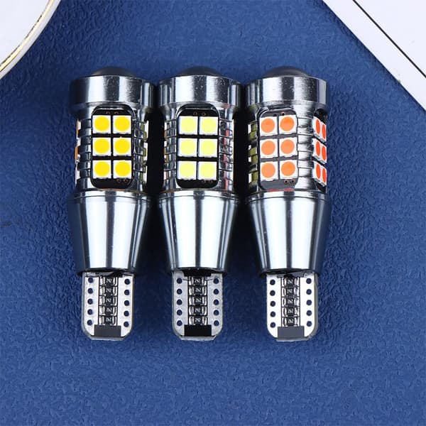 2st T15 3030 27SMD LED-lampor Canbus Bilbelysning Extra Broms Red 2Pcs