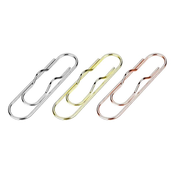 Multi-purpose pappersklämmor Paper Fix Clips Pennklämmor Notebook Pi Rose Gold