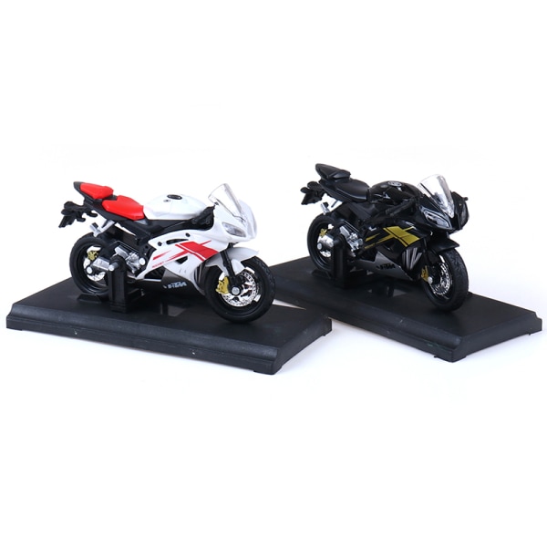 1:18 Yamaha YZF-R6 YZF R6 Blå MOTORSYKKEL SYKKEL DIECAST MODELL LEKE Black