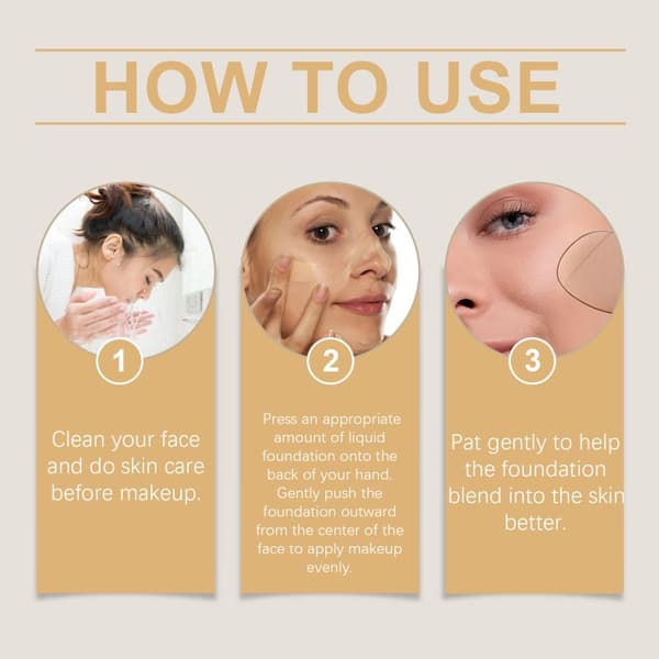 30ML Fargeendrende Foundation Langvarig Vanntett Oljekontroll