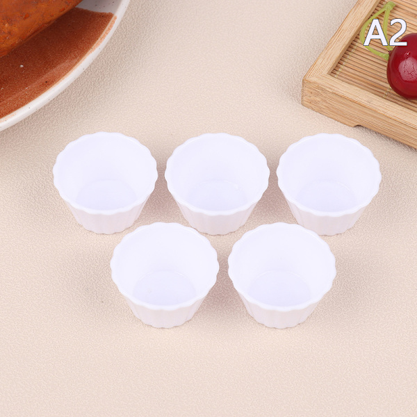 5kpl Dollhouse Mini Egg Torttukupit Simulaatio Cake Cup Lelut Nukke A2