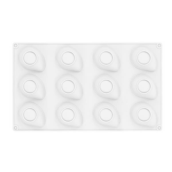 Mango silikonform 6/12 hulrom Mousse kake bakeform White 12