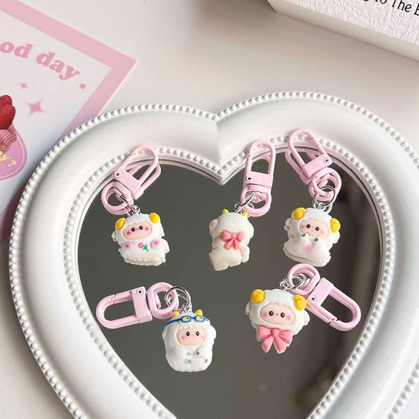 Kawaii Cartoon Little Sheep Keychain e Bag Pendant Keyring Coup A5
