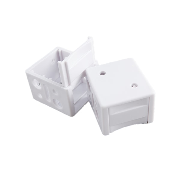 2 kpl White Blind Brackets Low Profile Box Valkoinen asennusteline
