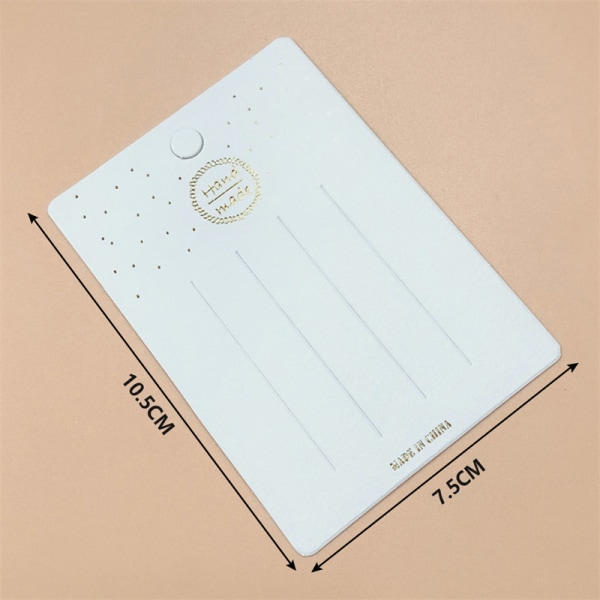 50st Display Cards Halsband Örhängen Kartong Hårklämmor Whit -7.5*10.5CM 50pcs